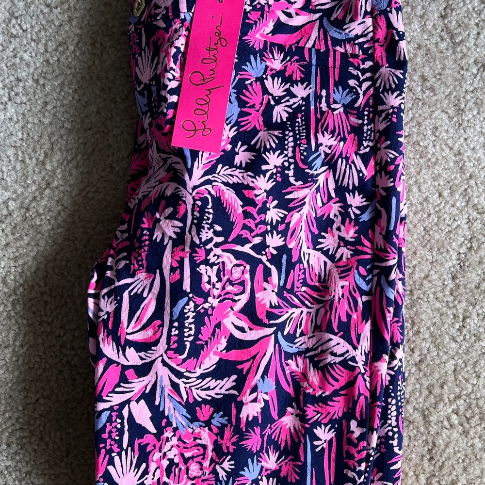 New Lilly Pulitzer Kelly Skinny Ankle Navy and Pink Size6